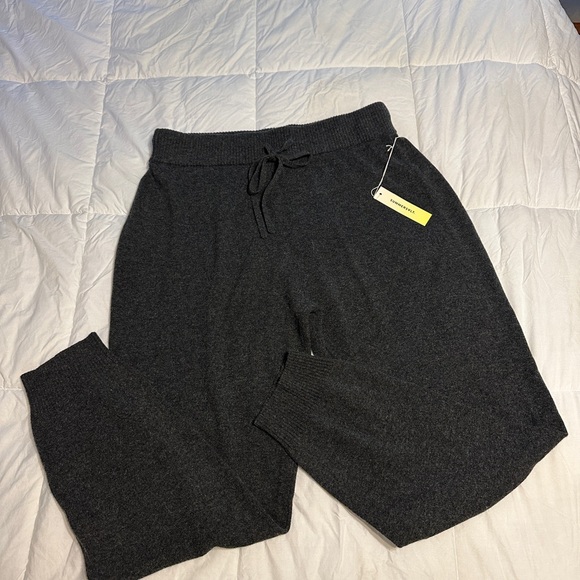 Summersalt The Coziest Cashmere Blend Lounge Set M Hoodie L Joggers Charcoal - Picture 3 of 8